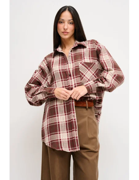 Maxi Camicia Check Maryley