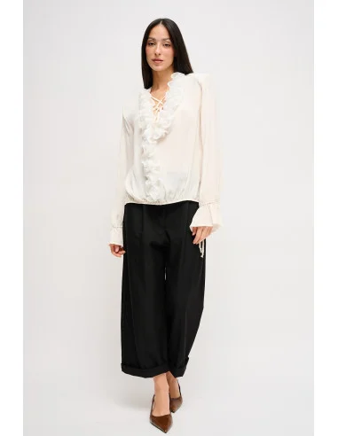 Viscose Blouse With Ruffles Maryley