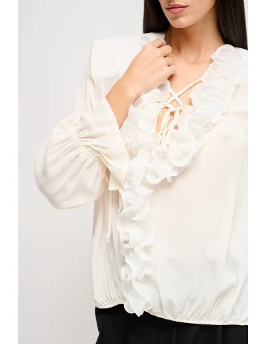 Viscose Blouse With Ruffles Maryley