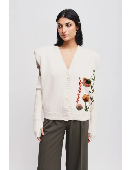 Gilet en tricot avec manches Maryley