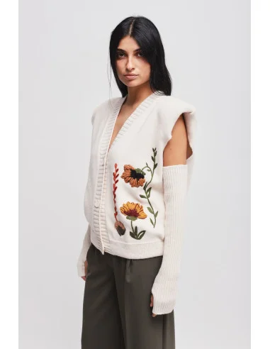 Knitted Vest With Maryley Sleeves