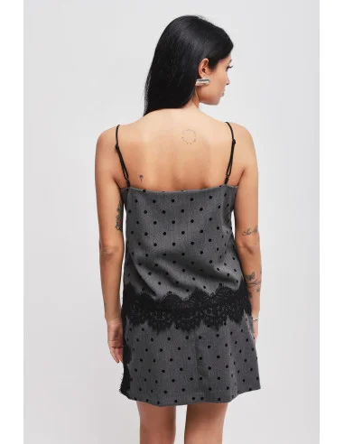 Top A Pois Con Inserti In Pizzo Maryley