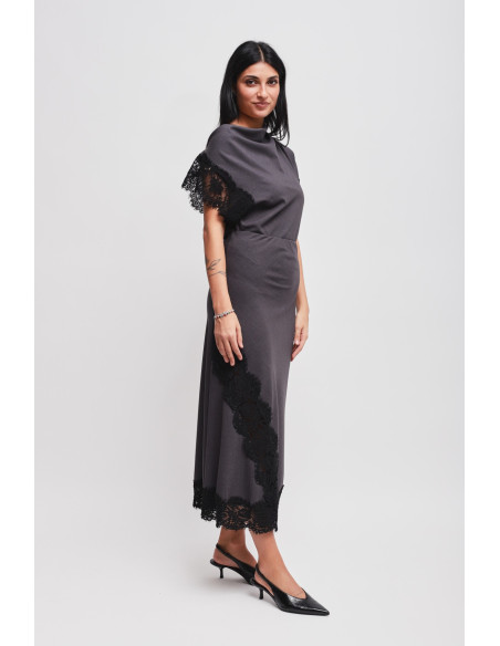 Long Skirt With Lace Insert Maryley