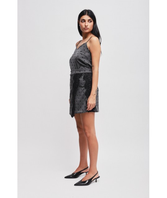 Polka Dot Skirt With Lace Insert Maryley