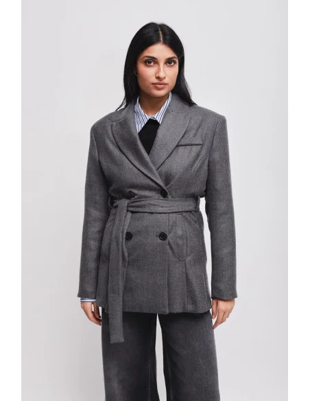 Veste à double boutonnage avec ceinture Maryley
