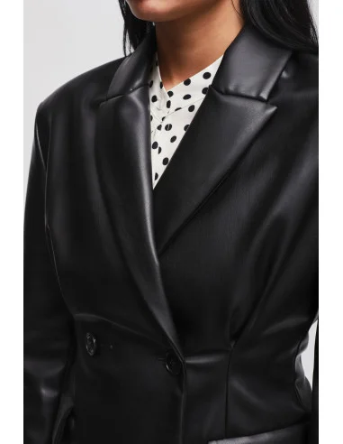 Maryley - Veste en faux cuir à double boutonnage