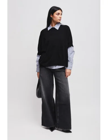 Maryley Stick Shirt With English Closure