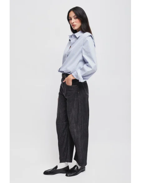 Maryley Glitter Barrel Jeans