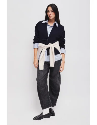 Maryley Glitter Barrel Jeans