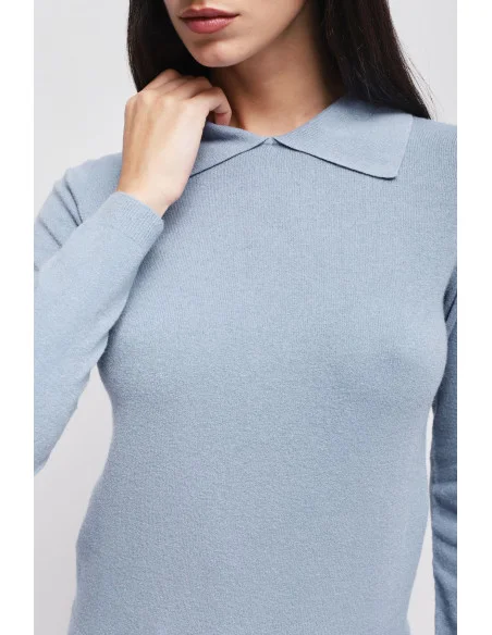Viscose Knit With Maryley Collar