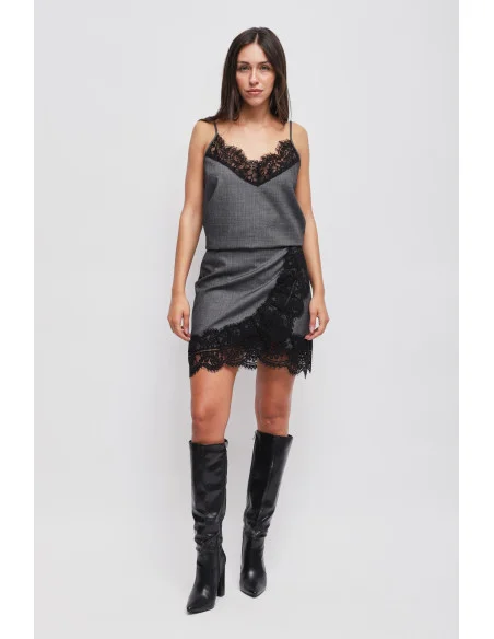 Minigonna Con Pizzo Maryley