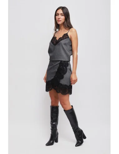 Minigonna Con Pizzo Maryley