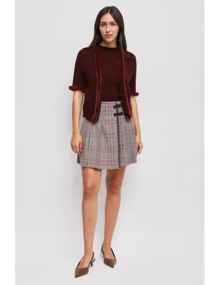 Check Skirt With Maryley Straps