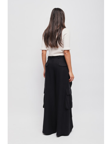 Pantalon cargo en viscose Maryley