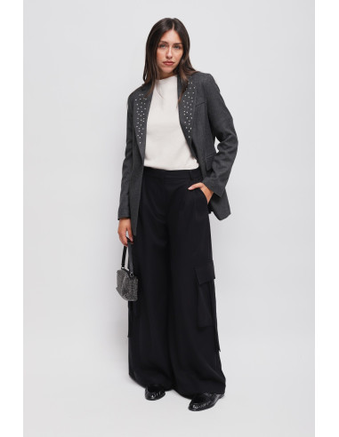 Pantalon cargo en viscose Maryley