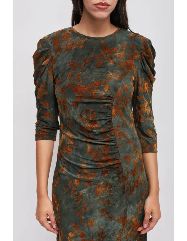 Maryley - Robe longue en velours à motifs