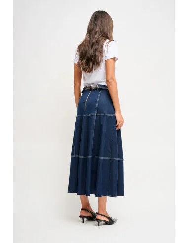Denim Skirt With Sash Maryley