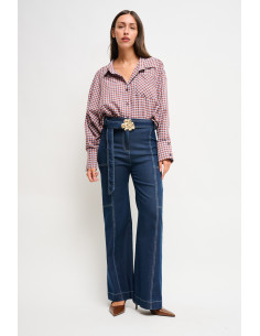Pantalon Denim Palace avec ceinture Maryley
