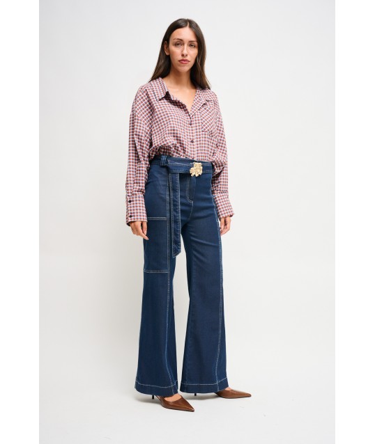 Denim Palace Trousers With Maryley Belt