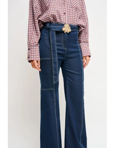 Pantalon Denim Palace avec ceinture Maryley