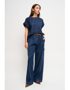 Pantalon en denim avec ceinture Maryley