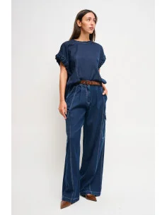 Pantalon en denim avec ceinture Maryley