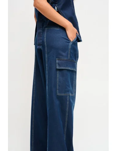 Pantalon en denim avec ceinture Maryley