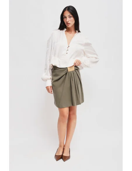 Minijupe en viscose avec logo Maryley