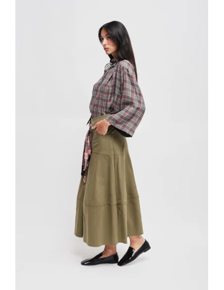 Cotton Skirt With Sash Maryley