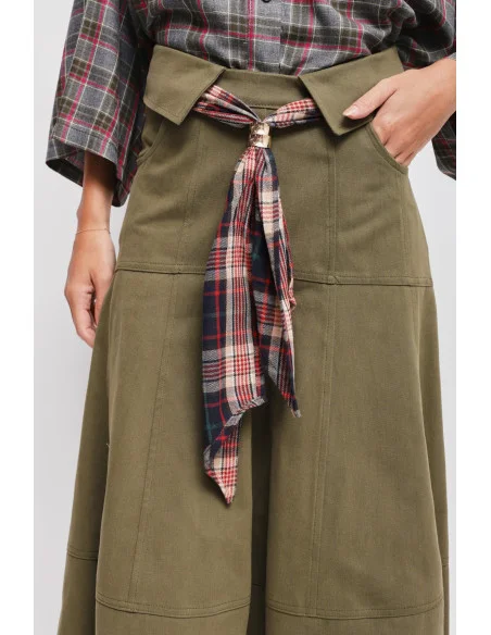 Cotton Skirt With Sash Maryley