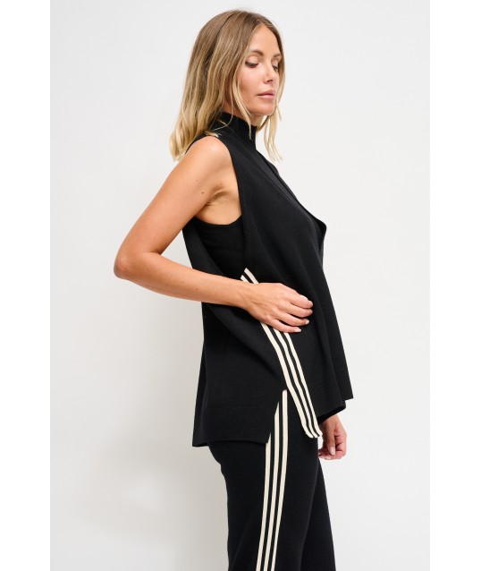 Gilet In Maglia Con Bande Laterali Maryley