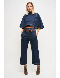Jeans taille haute avec ceinture Maryley