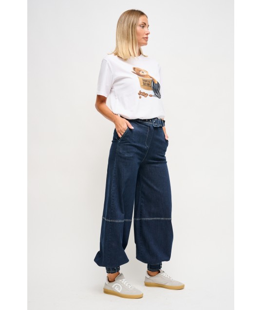 Jeans baggy avec ceinture Maryley