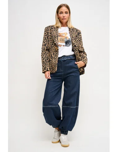 Jeans baggy avec ceinture Maryley