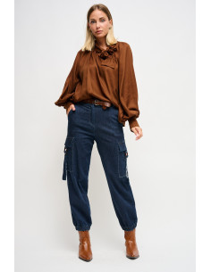Maryley Belt Cargo Jeans