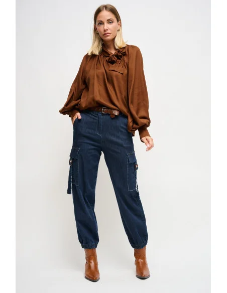 Maryley Belt Cargo Jeans
