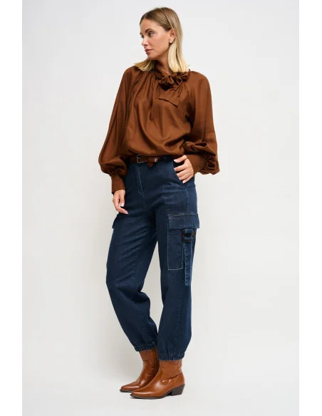 Maryley Belt Cargo Jeans