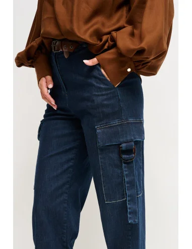 Jeans Cargo Con Cintura Maryley