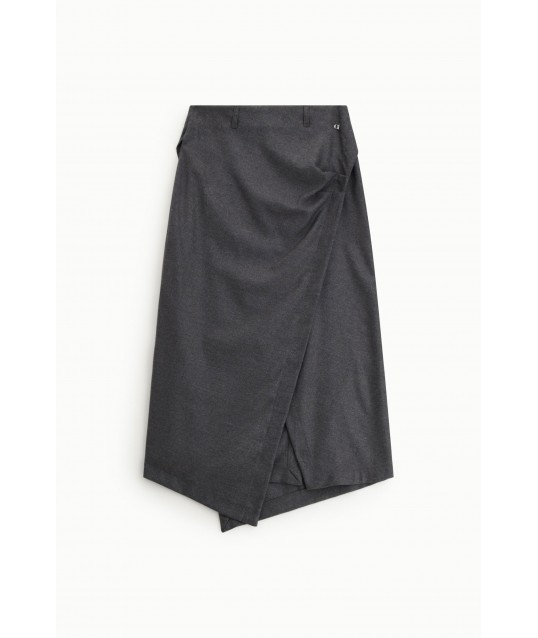 Jupe midi asymétrique avec détail Dixie Wallet