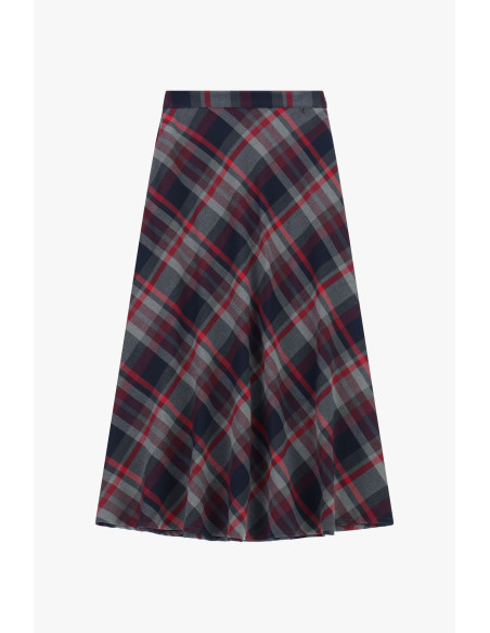 Medium A-line Skirt with Tartan Pattern Dixie