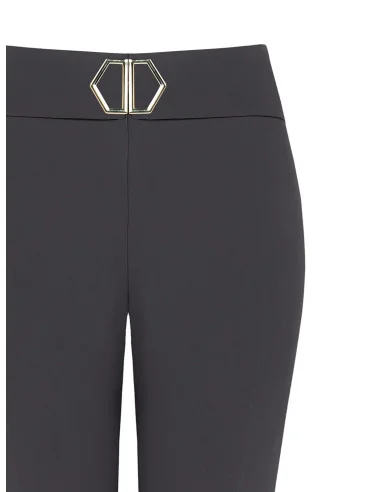 Pantalone Palazzo In Tessuto Tecnico Con Cintura E Fibbia Rinascimento