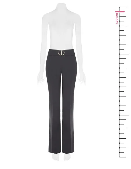 Technical Fabric Palazzo Trousers With Belt And Buckle Rinascimento