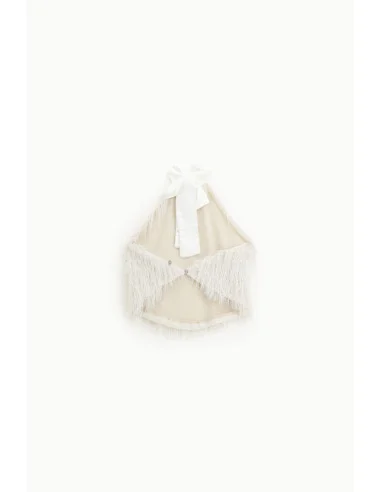 Cropped Top with Fringes and Tie-Neckline Dixie