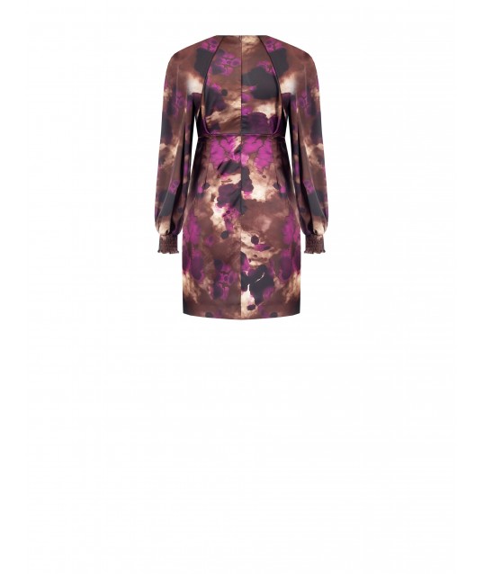 Robe courte en satin bouclée sur un côté Rinascimento