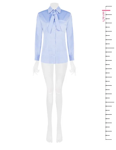 Camicia Ampia In Cotone Con Cravattino E Taschino Rinascimento