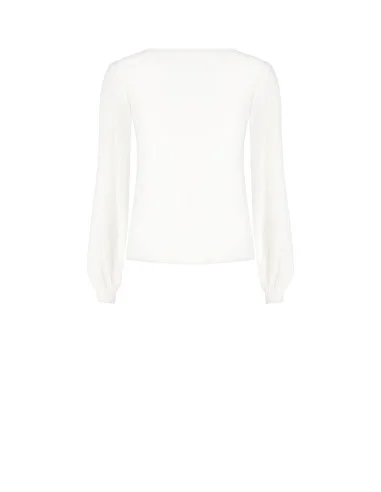 Fitted Georgette Blouse with Deep V-Neck Rinascimento