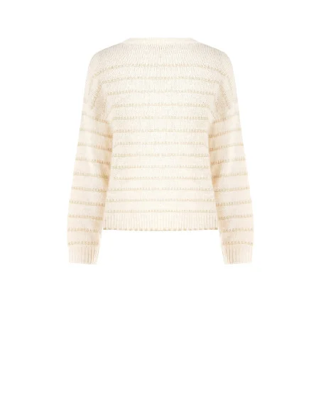 Maglione A Righe Intrecciate Con Lurex Rinascimento