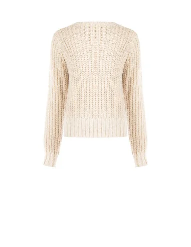 Maglione Con Trama A Treccia Maxi E Girocollo Ampio Rinascimento