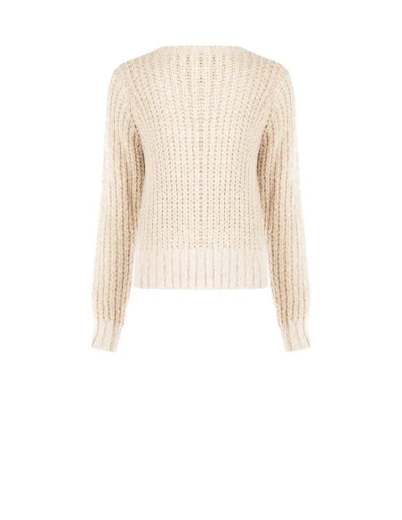 Maglione Con Trama A Treccia Maxi E Girocollo Ampio Rinascimento