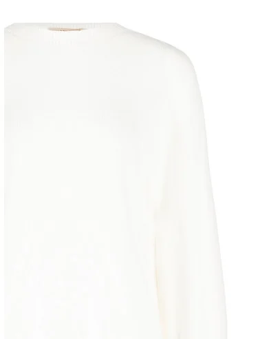 Oversized Sweater with Jewel Buttons at the Cuffs Rinascimento